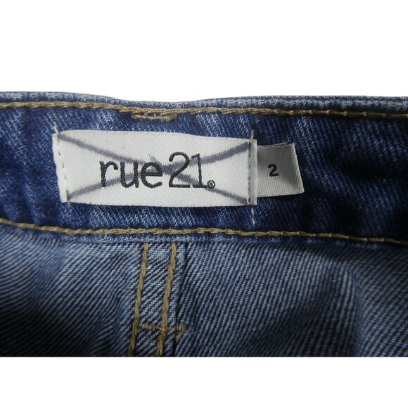 Rue 21 Women's Multi Pocket‎ Cargo Blue Jeans - Size 2 - Picture 4 of 6